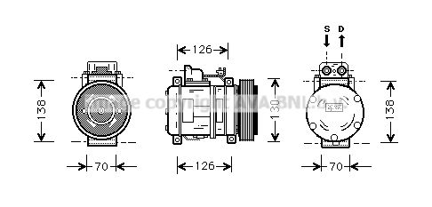 AVA QUALITY COOLING Компрессор, кондиционер MSK054